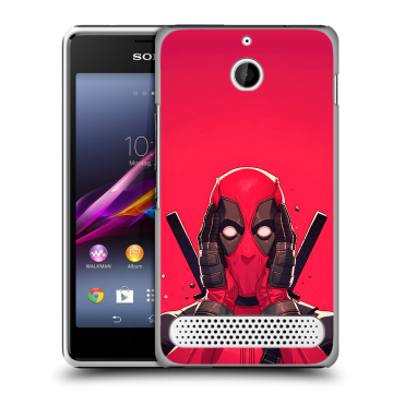 Пластиковый чехол на Sony Xperia E1 с принтом Дедпул Deadpool