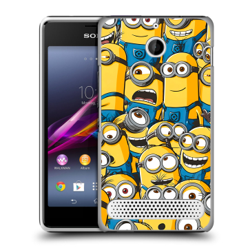 Пластиковый чехол на Sony Xperia E1 с принтом Миньоны