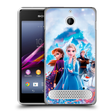 Пластиковый чехол на Sony Xperia E1 с принтом Холодное сердце Frozen