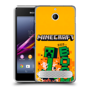 Пластиковый чехол на Sony Xperia E1 с принтом Майнкрафт Minecraft