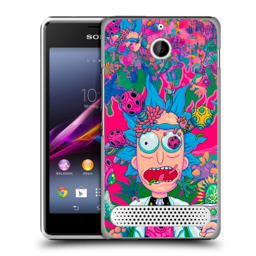 Пластиковый чехол на Sony Xperia E1 с принтом Рик и Морти Rick Morty