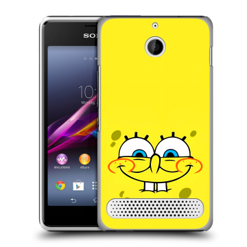 Пластиковый чехол на Sony Xperia E1 с принтом спанчбоб спанч боб
