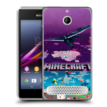 Пластиковый чехол на Sony Xperia E1 с принтом Майнкрафт Minecraft