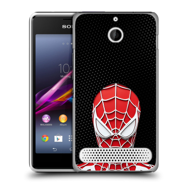 Пластиковый чехол на Sony Xperia E1 с принтом человек паук spiderman