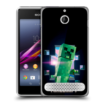 Пластиковый чехол на Sony Xperia E1 с принтом Майнкрафт Minecraft
