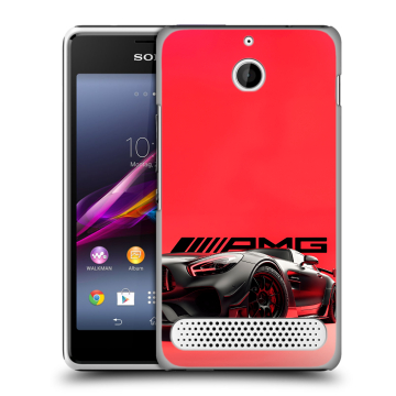 Пластиковый чехол на Sony Xperia E1 с принтом Мерседес Mercedes AMG Пластиковый чехол на Sony Xperia E1 с принтом Мерседес Mercedes AMG
