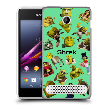 Пластиковый чехол на Sony Xperia E1 с принтом Шрек Shrek Пластиковый чехол на Sony Xperia E1 с принтом Шрек Shrek