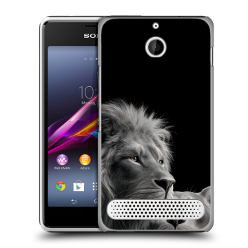 Пластиковый чехол на Sony Xperia E1 с принтом Лев кошки Пластиковый чехол на Sony Xperia E1 с принтом Лев кошки