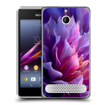 Пластиковый чехол на Sony Xperia E1 с принтом женский цветы