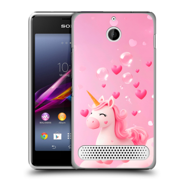 Пластиковый чехол на Sony Xperia E1 с принтом Единорог
