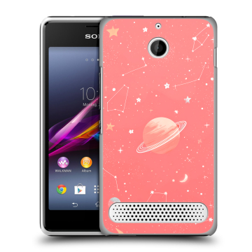 Пластиковый чехол на Sony Xperia E1 с принтом Розовый космос Пластиковый чехол на Sony Xperia E1 с принтом Розовый космос