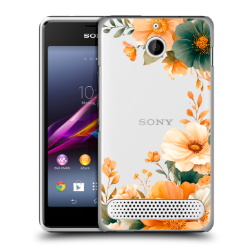 Пластиковый чехол на Sony Xperia E1 с принтом Цветы принт Пластиковый чехол на Sony Xperia E1 с принтом Цветы принт