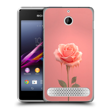 Пластиковый чехол на Sony Xperia E1 с принтом Розовая роза Пластиковый чехол на Sony Xperia E1 с принтом Розовая роза