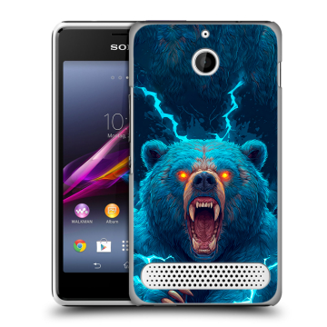 Пластиковый чехол на Sony Xperia E1 с принтом Медведь Пластиковый чехол на Sony Xperia E1 с принтом Медведь