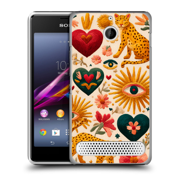 Пластиковый чехол на Sony Xperia E1 с принтом Модный принт Пластиковый чехол на Sony Xperia E1 с принтом Модный принт