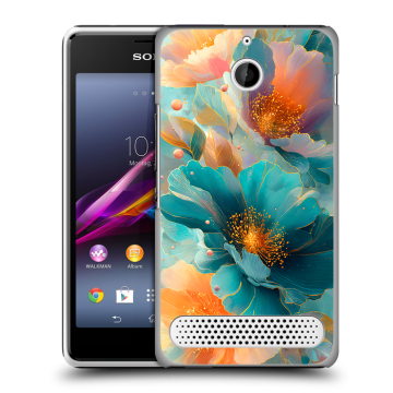 Пластиковый чехол на Sony Xperia E1 с принтом Цветы Пластиковый чехол на Sony Xperia E1 с принтом Цветы