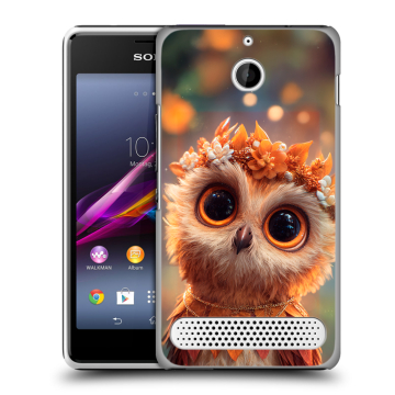 Пластиковый чехол на Sony Xperia E1 с принтом Милая сова Пластиковый чехол на Sony Xperia E1 с принтом Милая сова