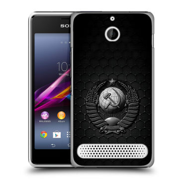 Пластиковый чехол на Sony Xperia E1 с принтом Герб Флаг СССР