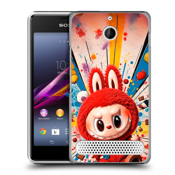 Пластиковый чехол на Sony Xperia E1 с принтом Labubu Лабубу