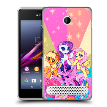 Пластиковый чехол на Sony Xperia E1 с принтом My little pony Дружба чудо
