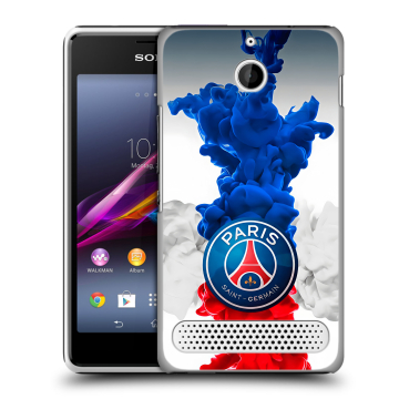 Пластиковый чехол на Sony Xperia E1 с принтом PSG ПСЖ Пластиковый чехол на Sony Xperia E1 с принтом PSG ПСЖ