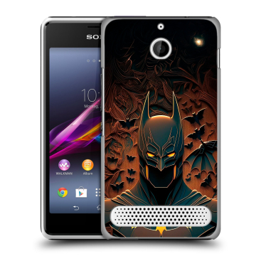 Пластиковый чехол на Sony Xperia E1 с принтом Batman Бэтмен Пластиковый чехол на Sony Xperia E1 с принтом Batman Бэтмен