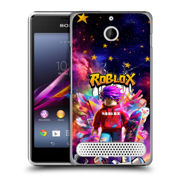 Пластиковый чехол на Sony Xperia E1 с принтом Roblox Роблокс