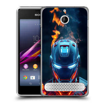 Пластиковый чехол на Sony Xperia E1 с принтом IronMan Железный человек
