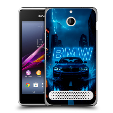 Пластиковый чехол на Sony Xperia E1 с принтом BMW БМВ