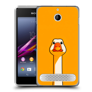 Пластиковый чехол на Sony Xperia E1 с принтом Смешная утка Пластиковый чехол на Sony Xperia E1 с принтом Смешная утка