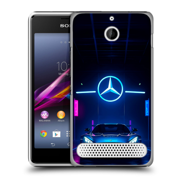 Пластиковый чехол на Sony Xperia E1 с принтом Mercedes Мерседес