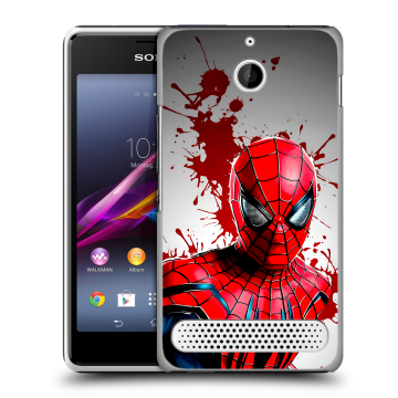 Пластиковый чехол на Sony Xperia E1 с принтом Spiderman Человек паук Пластиковый чехол на Sony Xperia E1 с принтом Spiderman Человек паук