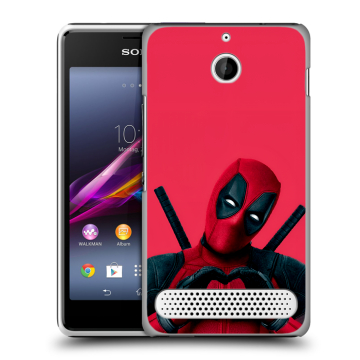 Пластиковый чехол на Sony Xperia E1 с принтом Дедпул Deadpool