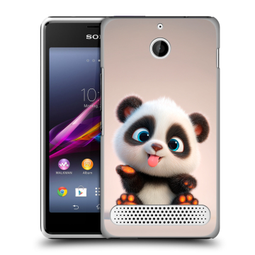 Пластиковый чехол на Sony Xperia E1 с принтом милая панда