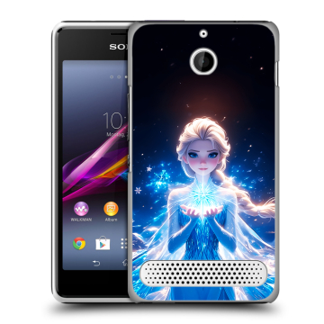Пластиковый чехол на Sony Xperia E1 с принтом Холодное сердце Frozen