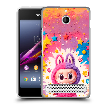 Пластиковый чехол на Sony Xperia E1 с принтом Labubu Лабубу