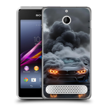 Пластиковый чехол на Sony Xperia E1 с принтом BMW БМВ