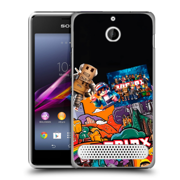 Пластиковый чехол на Sony Xperia E1 с принтом Roblox Роблокс