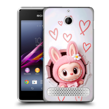 Пластиковый чехол на Sony Xperia E1 с принтом Labubu Лабубу