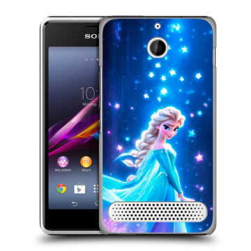 Пластиковый чехол на Sony Xperia E1 с принтом Холодное сердце Frozen