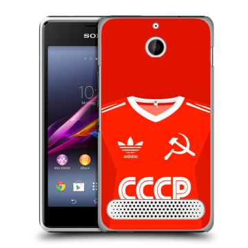 Пластиковый чехол на Sony Xperia E1 с принтом Флаг Герб СССР Пластиковый чехол на Sony Xperia E1 с принтом Флаг Герб СССР