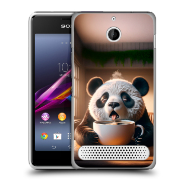 Пластиковый чехол на Sony Xperia E1 с принтом смешная панда Пластиковый чехол на Sony Xperia E1 с принтом смешная панда