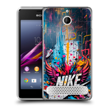 Пластиковый чехол на Sony Xperia E1 с принтом Nike Найк