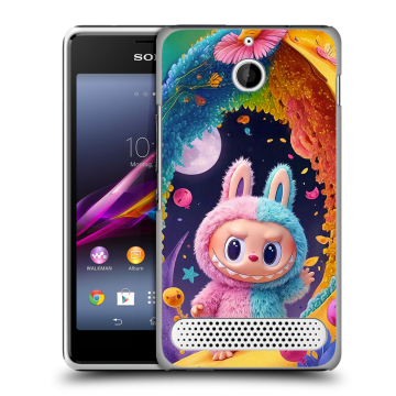 Пластиковый чехол на Sony Xperia E1 с принтом Labubu Лабубу