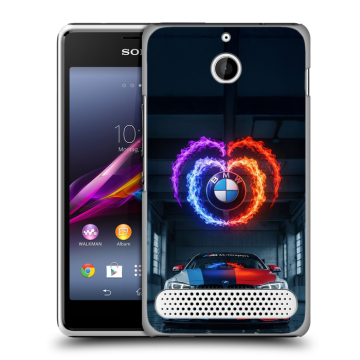 Пластиковый чехол на Sony Xperia E1 с принтом BMW БМВ