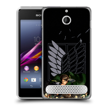 Пластиковый чехол на Sony Xperia E1 с принтом Атака титанов