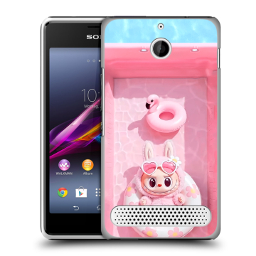 Пластиковый чехол на Sony Xperia E1 с принтом Labubu Лабубу