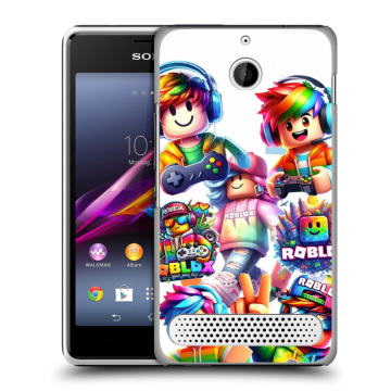Пластиковый чехол на Sony Xperia E1 с принтом Roblox Роблокс