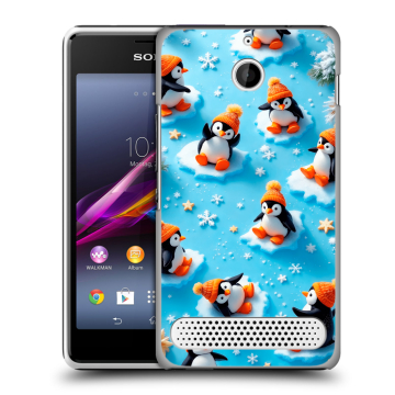 Пластиковый чехол на Sony Xperia E1 с принтом Новый год Пластиковый чехол на Sony Xperia E1 с принтом Новый год