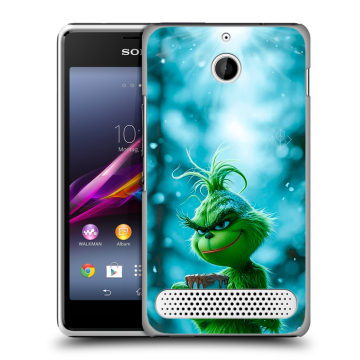 Пластиковый чехол на Sony Xperia E1 с принтом Новый год гринч Пластиковый чехол на Sony Xperia E1 с принтом Новый год гринч